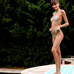 Pic of Tall brunette teen Lili Charmelle masturbates with a cucumber after getting bare naked - SMUT.pics