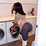 Pic of Black girflriend Peyton in tight grey pantyhose