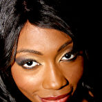 Pic of Ebony babe gets gangbanged by rednecks and bukkake