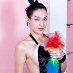 Pic of Amateur chick shows off her wide open beaver after doffing maid uniform