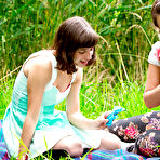 Pic of Skinny girls Lulu and Rosa M experiment with lesbian sex outdoors