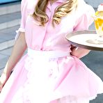 Pic of Hot babe in uniform Lexi Belle has cum all over her face after fucking