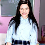 Pic of Brunette student Karly Baker has sex with her teacher over his desk