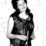 Pic of 2 vintage era models show off their hairy pussies in garters and hose
