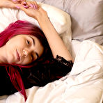 Pic of Hot teen with cinnamon hair Toffina toys her pussy with a pink dildo