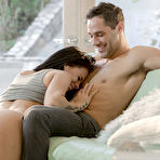 Pic of Beautiful brunette Peta Jensen deepthroating dick while giving blowjob