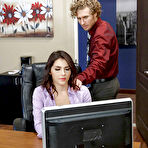 Pic of Euro office worker Valentina Nappi giving coworker oral sex after masturbating