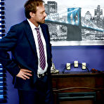 Pic of Busty blonde secretary Alix Lynx seducing her boss with blowjob