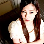 Pic of Japanese beauty Misaki Yoshimura finger spreads her trimmed pussy in OTK socks
