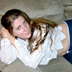 Pic of Chubby housewife takes a cumshot on trimmed muff after sex on her bed