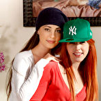 Pic of Teen girls Lorena & Amarna Miller hump away while disrobing during lesbian sex