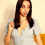 Pic of Beautiful teen Olivia Linz works her way free of a dress in high heels