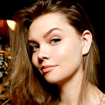 Pic of Nice Russian teen Tammi Lee slips off a black dress for confident nude poses