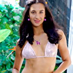 Pic of Brunette teen Victoria Mur removes her bikini in a tempting manner to go nude