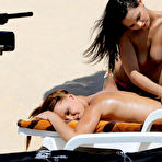 Pic of College girls go topless during a game of beach volleyball