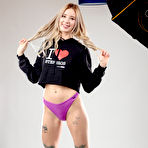 Pic of Long legged blonde teen Haley Reed bangs her stepbrother upon a bed