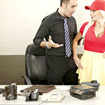 Pic of Big busted doll Rikki Six gets her shaved pussy shafted hardcore