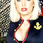 Pic of Navy uniform makes busty babe Margo lustful, spreading her wet pussy