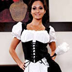Pic of Busty babe Ava Addams stripping off her maid uniform and lingerie