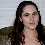 Pic of Brunette girl Akira showcases her trimmed pussy during her nude debut