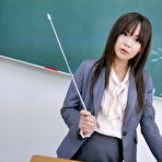 Pic of Japanese teacher Asuka Kyono has her beaver played with by a student