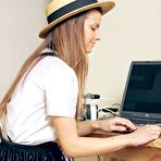 Pic of Adorable school girl Sweet Suzie works her tight ass and pussy free of uniform