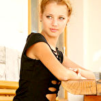 Pic of Young redhead amateur in short skirt flashes naked upskirt & shows hot ass