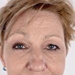 Pic of Older mature granny Milena stripping to display her aged body in porn tryout