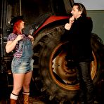 Pic of Redhead BBW Loz Lorrimar gets fucked in the ass inside a farm outbuilding
