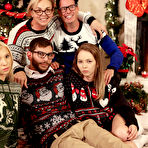 Pic of Xmas threesome with beautiful teenage babes Angel Smalls & Kenzie Reeves
