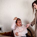 Pic of Tall woman Lina Luxa seduces a coworker during upskirt action