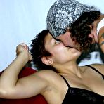Pic of Indian MILF with short hair has sexual intercourse with a Caucasian man