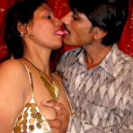 Pic of Indian MILF takes her boyfriend's cock in her mouth and shaved pussy too