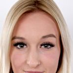 Pic of Blonde teen Karolina takes a seat for a close-up of her shaved vagina