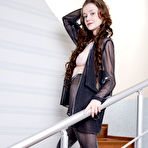 Pic of Acrobatic model Emily Bloom masturbates her shaved pussy in bare feet