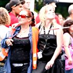 Pic of Teen girls at a street party are secretly recorded by a public voyeur