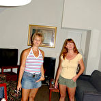 Pic of USA swinger Tracy Lick and her gf arrange an evening of drink and sex