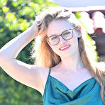 Pic of First timer Roni exposes her tits and ass while out in public on a nice day