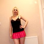 Pic of Blonde amateur Tracey Lain slides cotton panties aside for anal sex