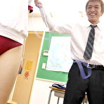 Pic of Japanese coed Tomoyo Isumi sports a creampie after sex in a classroom
