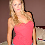 Pic of Blonde chick plays with a fairly large cock during POV action