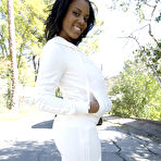 Pic of Big titted black babe Alia Starr showing her wet curves