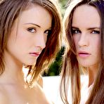 Pic of Teal Conrad and her female friend posing naked and kissing
