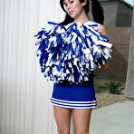 Pic of Asian cheerleader Mai Ly exposes her pussy and her big natural boobs too