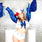 Pic of Cheerleader Jill Kassidy disrobes before sucking and fucking a huge black dick