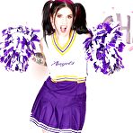Pic of Amateur babe Joanna Angel teases her milf ass in a cheerleader suit