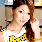 Pic of Japanese teen Runa Sezaki releases her nice tits from cheerleader uniform