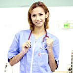 Pic of Latina medical worker Veronica Leal masturbates at work until she squirts