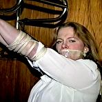 Pic of tied-and-gagged.com | 30 Yr OLD BBW SINGLE MOM IS MOUTH STUFFED, TAPE GAGGED, BAREFOOT, TIT TIED, NIPPLE PINCHED AND TIED TO A COAT RACK (D73-11)