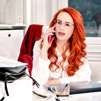 Pic of Horny redhead Angel Wicky masturbates prior to hardcore anal fucking